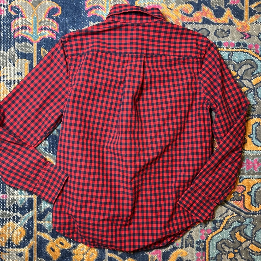 Ralph Lauren Black and Red Check Button Front Shirt - Picture 2 of 3